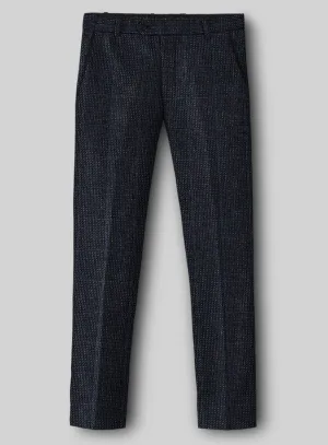 Sophisticated Tailoring Well-Fitted Look Harris Tweed Rope Blue Pants