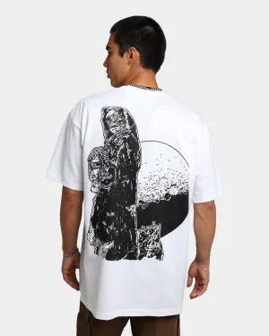 Circular Knit Design Adaptable Rats Get Fat X Funeral French FF Reaper T-Shirt White