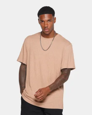 XXIII Malik Knit T-Shirt Brown Wool combination Cozy And Stylish