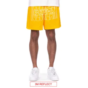 OdorResistant Coating NoSlipWaistband Icecream Katakana Shorts (Gold Fusion)
