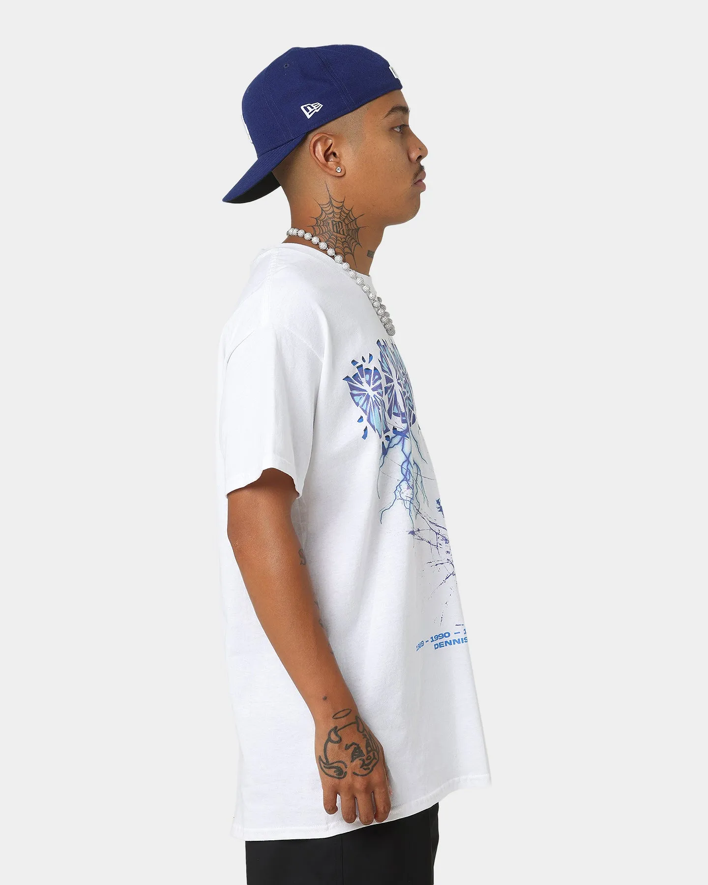 Lightweight Fashion Rodman Brand Broken Glass T-Shirt White