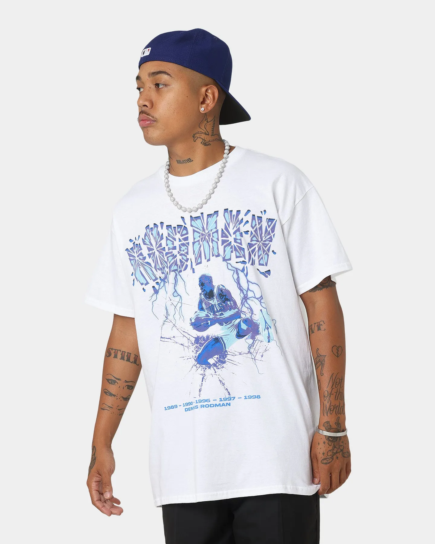 Rodman Brand Broken Glass T-Shirt White Casual Elegance Sustainable Dye Process