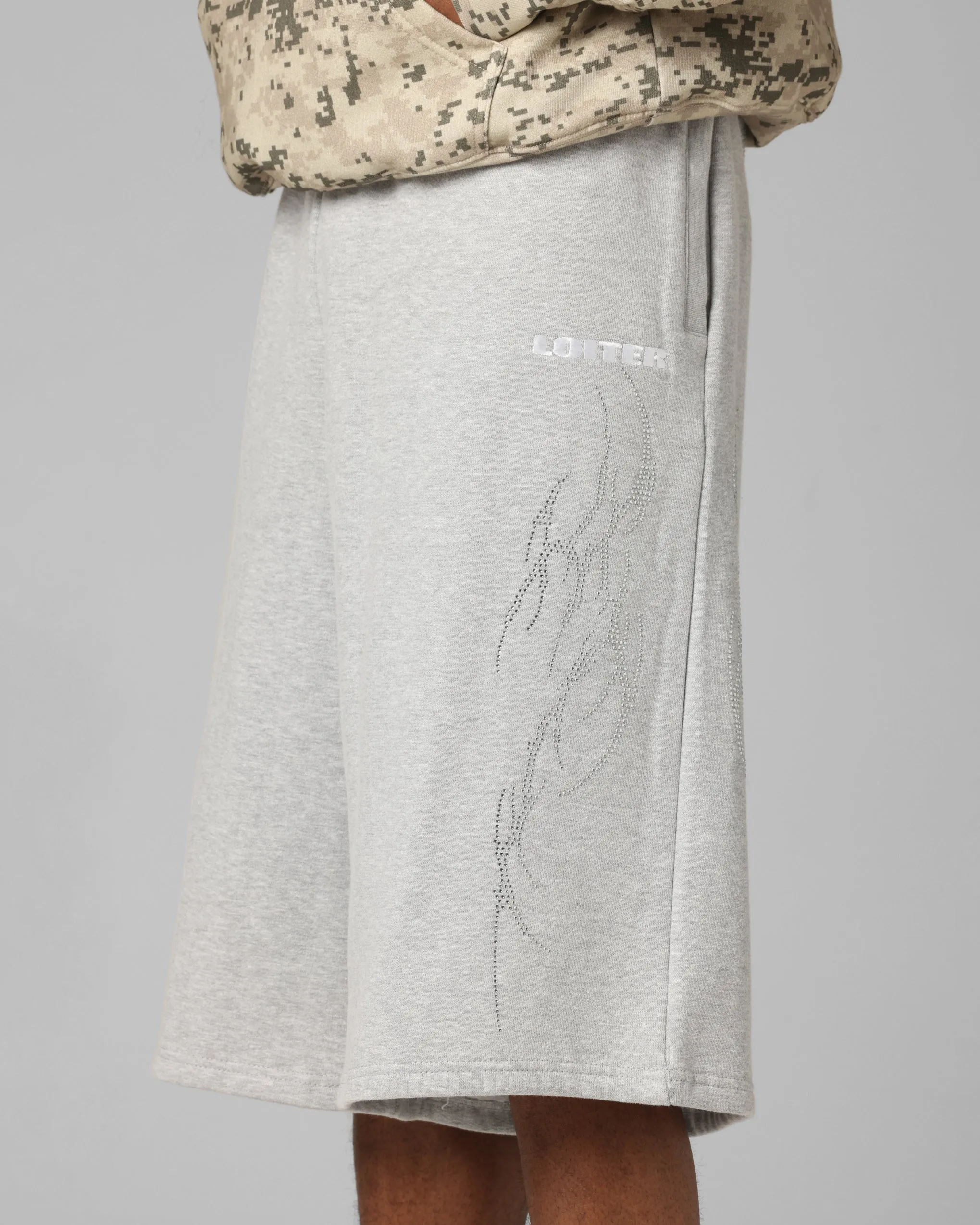 Loiter Opaque Sweat Shorts Grey Sleek Look