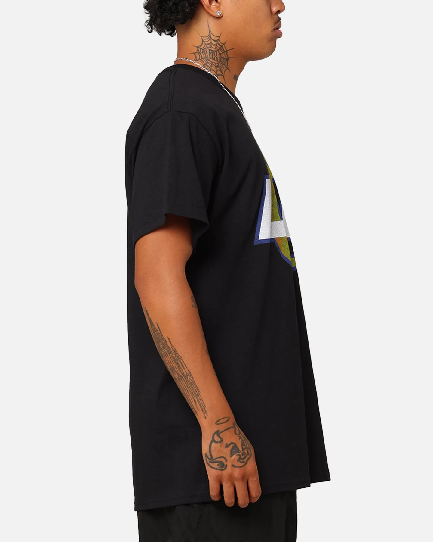 Light Fit Wear Majestic Athletic Los Angeles Rams Team Crest T-Shirt Black