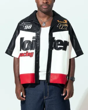 Insulated Lining Loiter Racer Button Up Shirt Black/Red