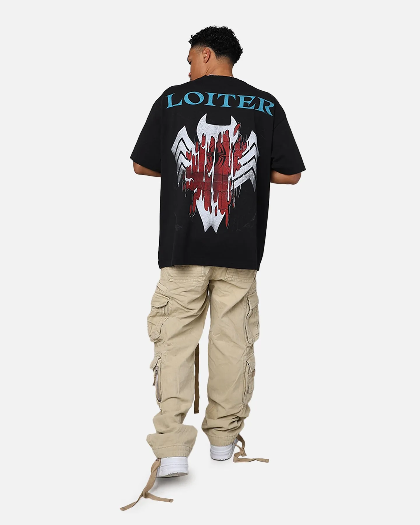 Marvel Spider-Man Symbiote T-Shirt Black teenagers' Retro nostalgia