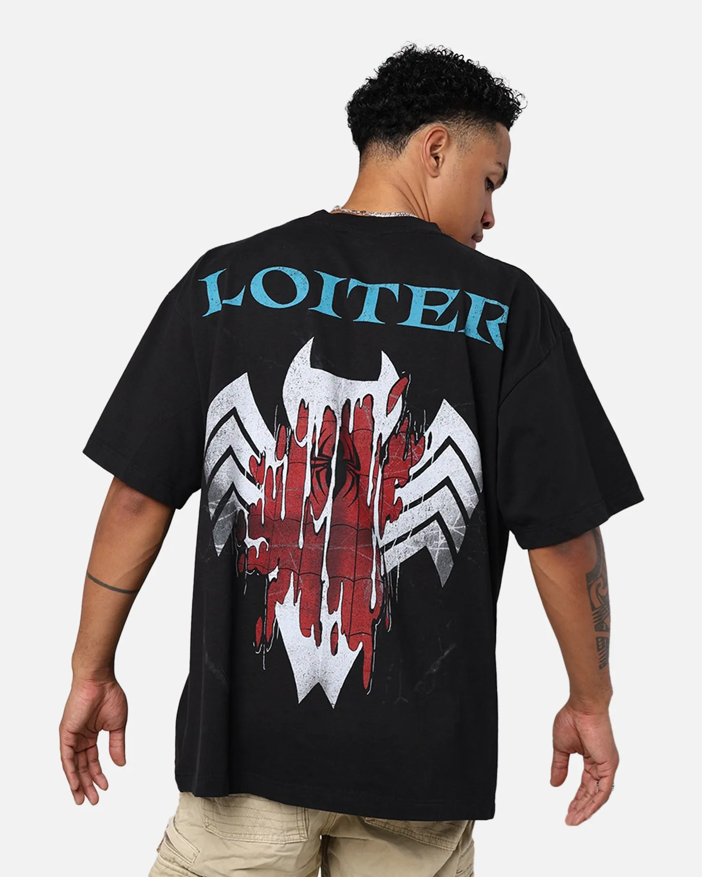 Smart Casual harmonious Marvel Spider-Man Symbiote T-Shirt Black