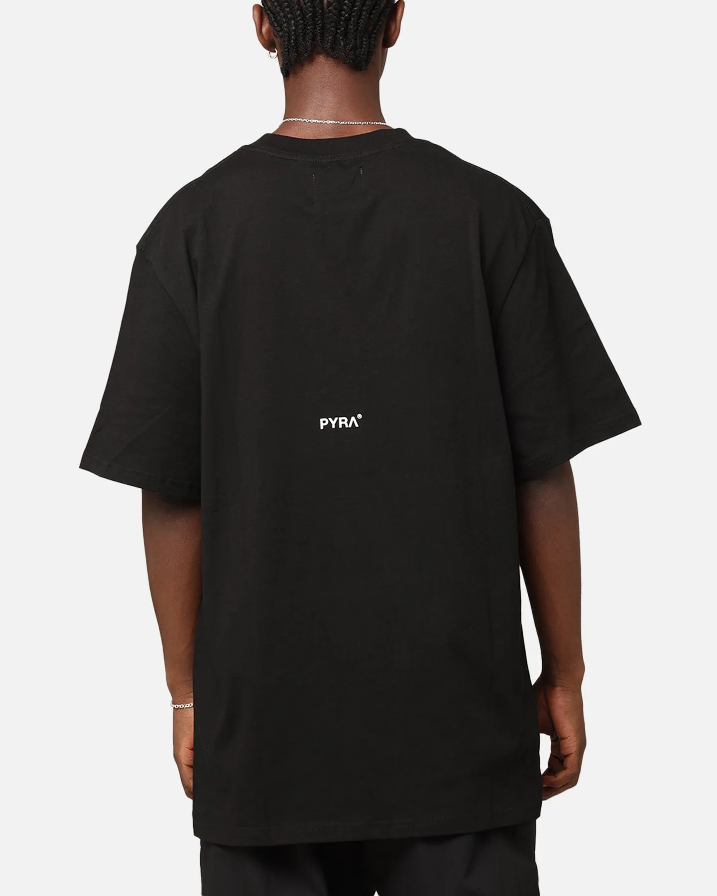Flatlock stitching discount offer PYRA Core Logo T-Shirt Black/White