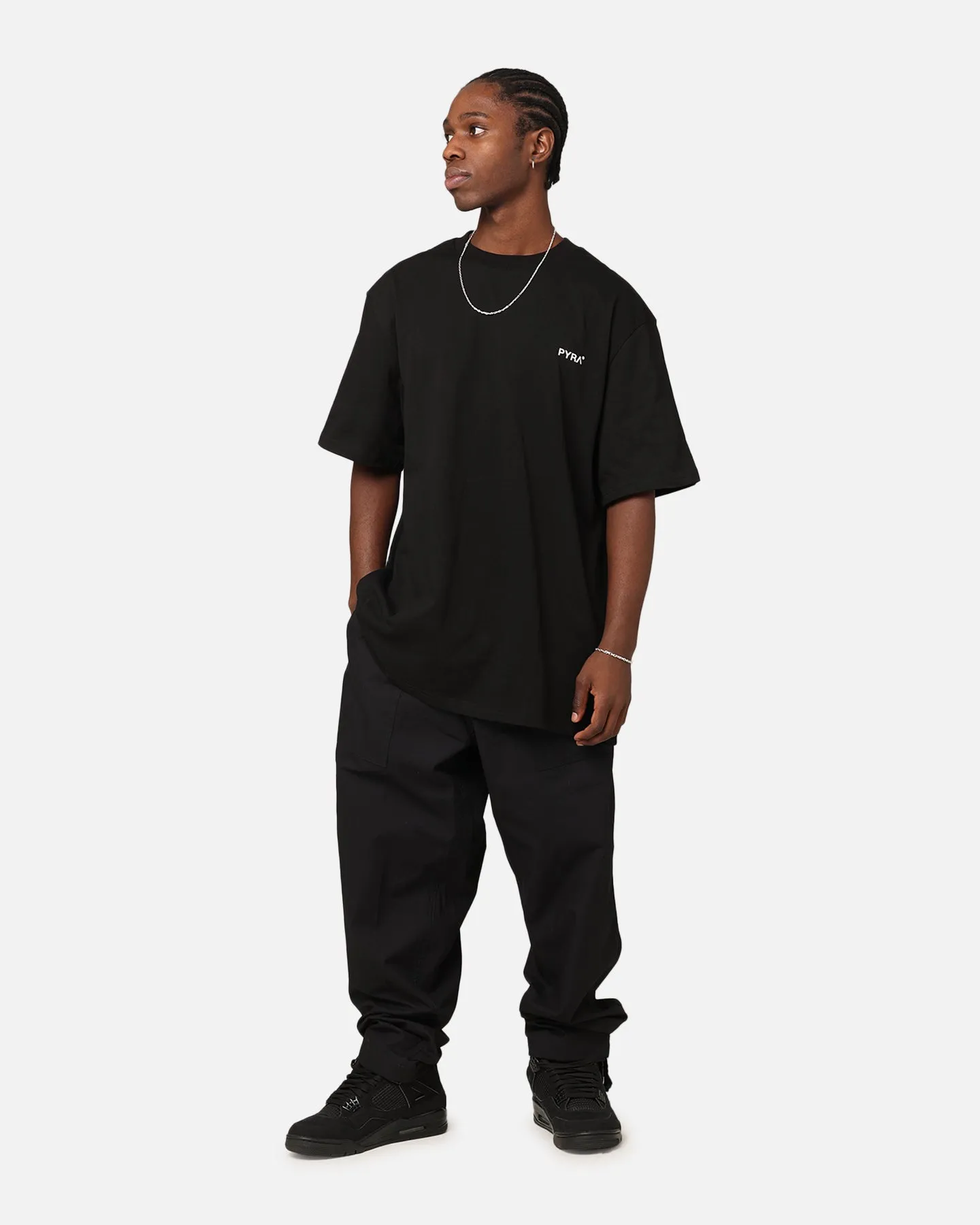 PYRA Core Logo T-Shirt Black/White Spring Wear Summer Fashion