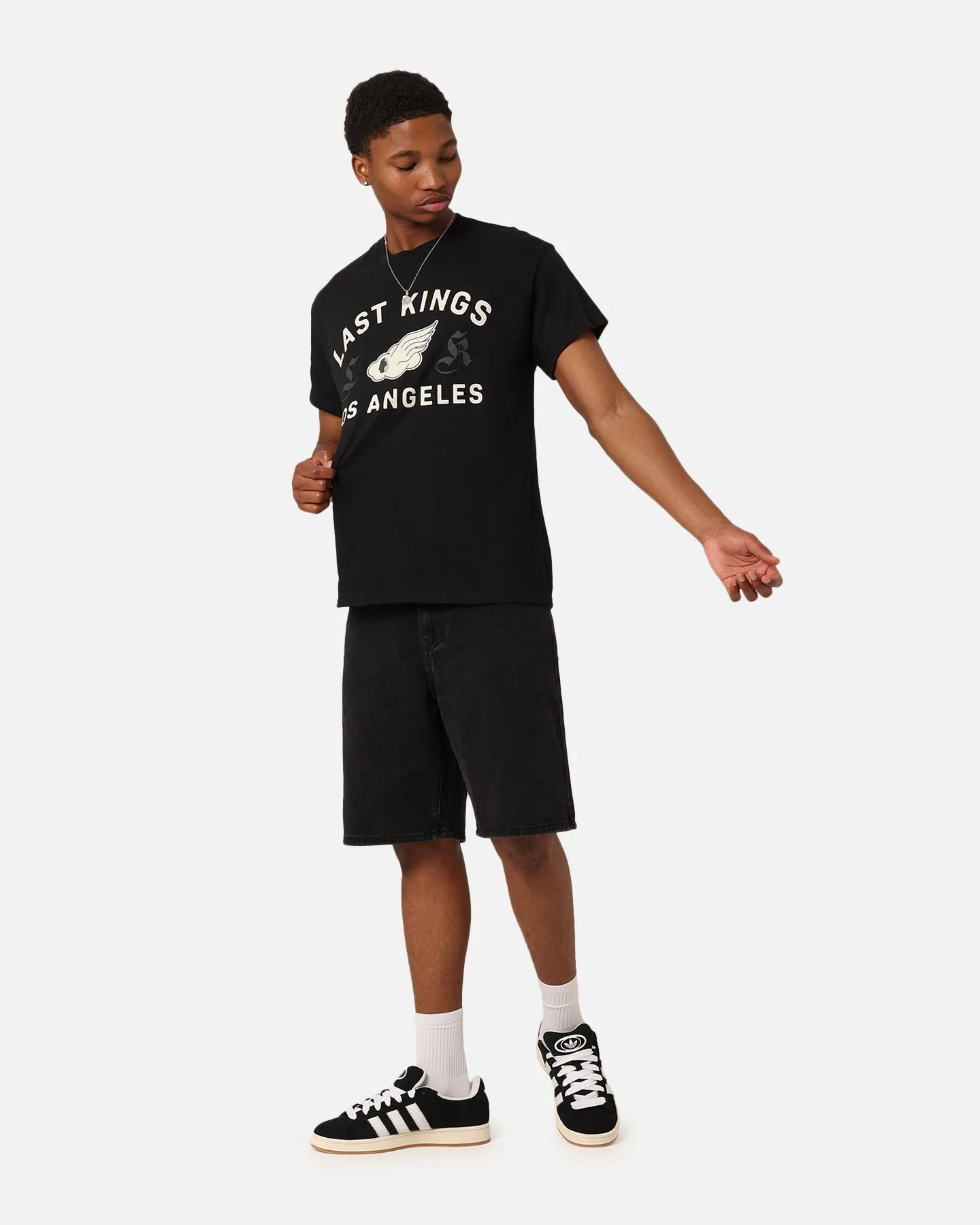 Simple Fit Breathable Wearable Last Kings Wings T-Shirt Black
