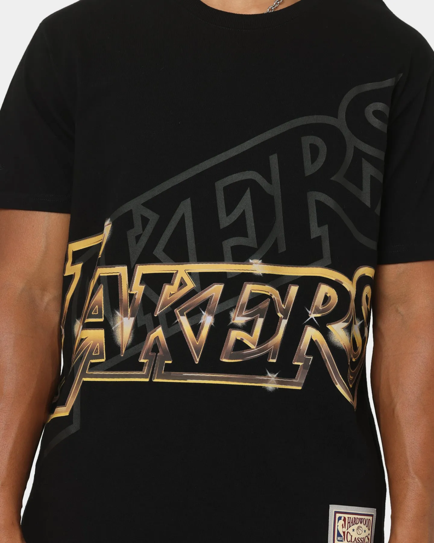 Active Look Essential Fashion Mitchell & Ness Los Angeles Lakers Big Face 4.0 Short Sleeve T-Shirt Black