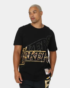 Mitchell & Ness Los Angeles Lakers Big Face 4.0 Short Sleeve T-Shirt Black Tagless Design