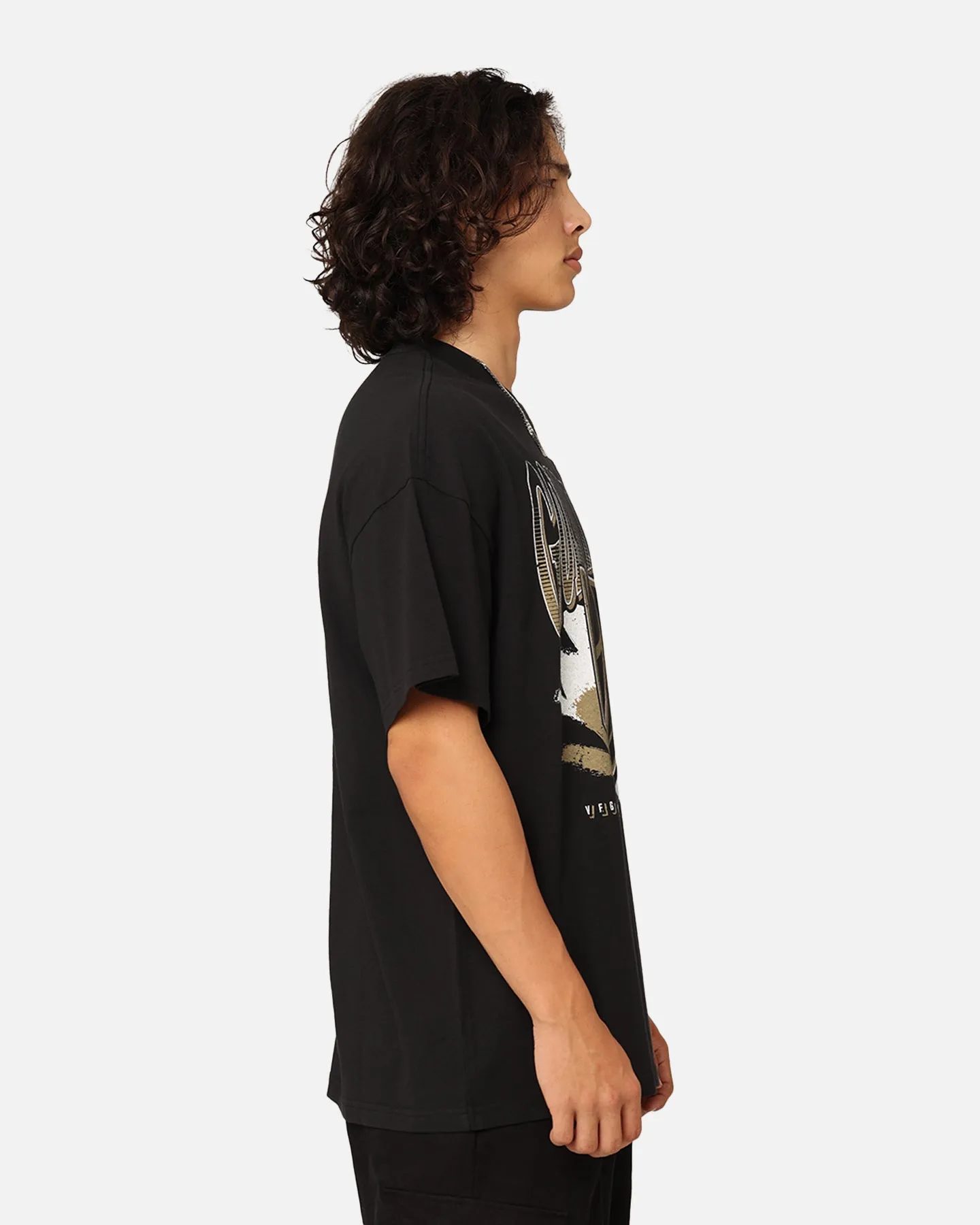 UV Protection futuristic Mitchell & Ness Vegas Golden Knights Brush Off T-Shirt Faded Black