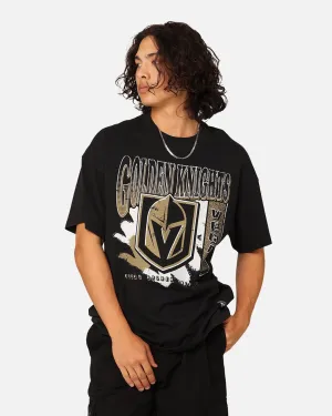 Mitchell & Ness Vegas Golden Knights Brush Off T-Shirt Faded Black Comfortable and Chic