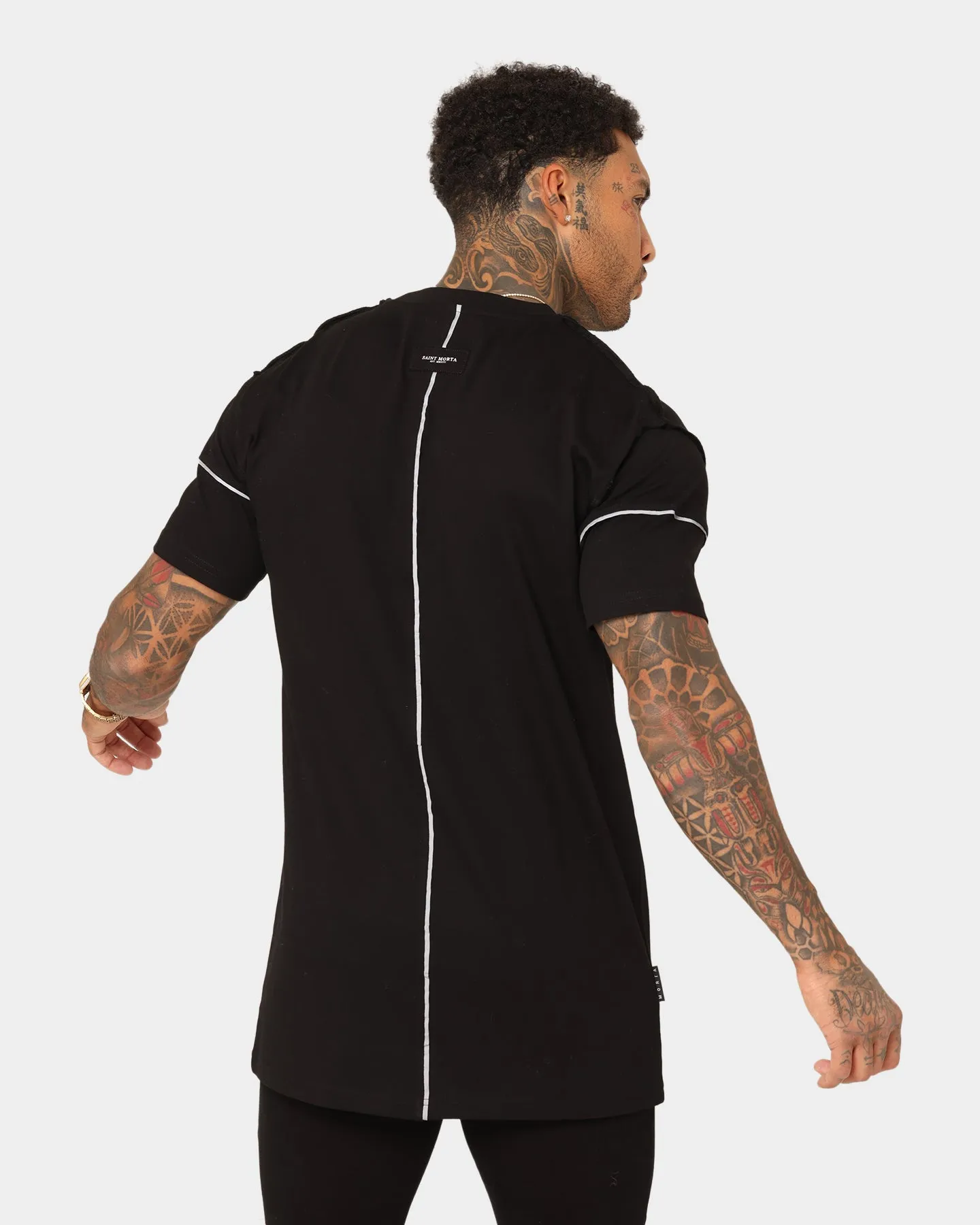 Flexible Weave Flattering Fit Saint Morta Polaris T-Shirt Black/3M