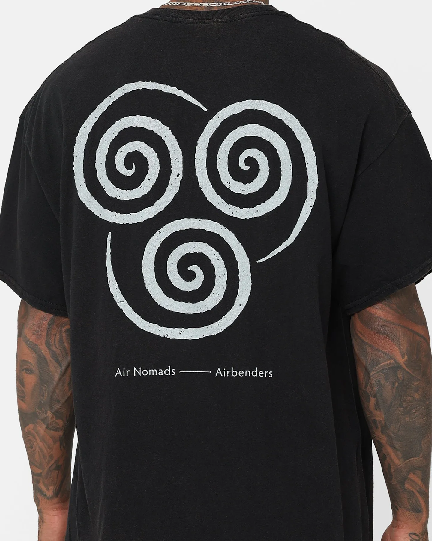 Goat Crew X Avatar: The Last Airbender Aang Vintage T-Shirt Black Wash Daily Style V neck