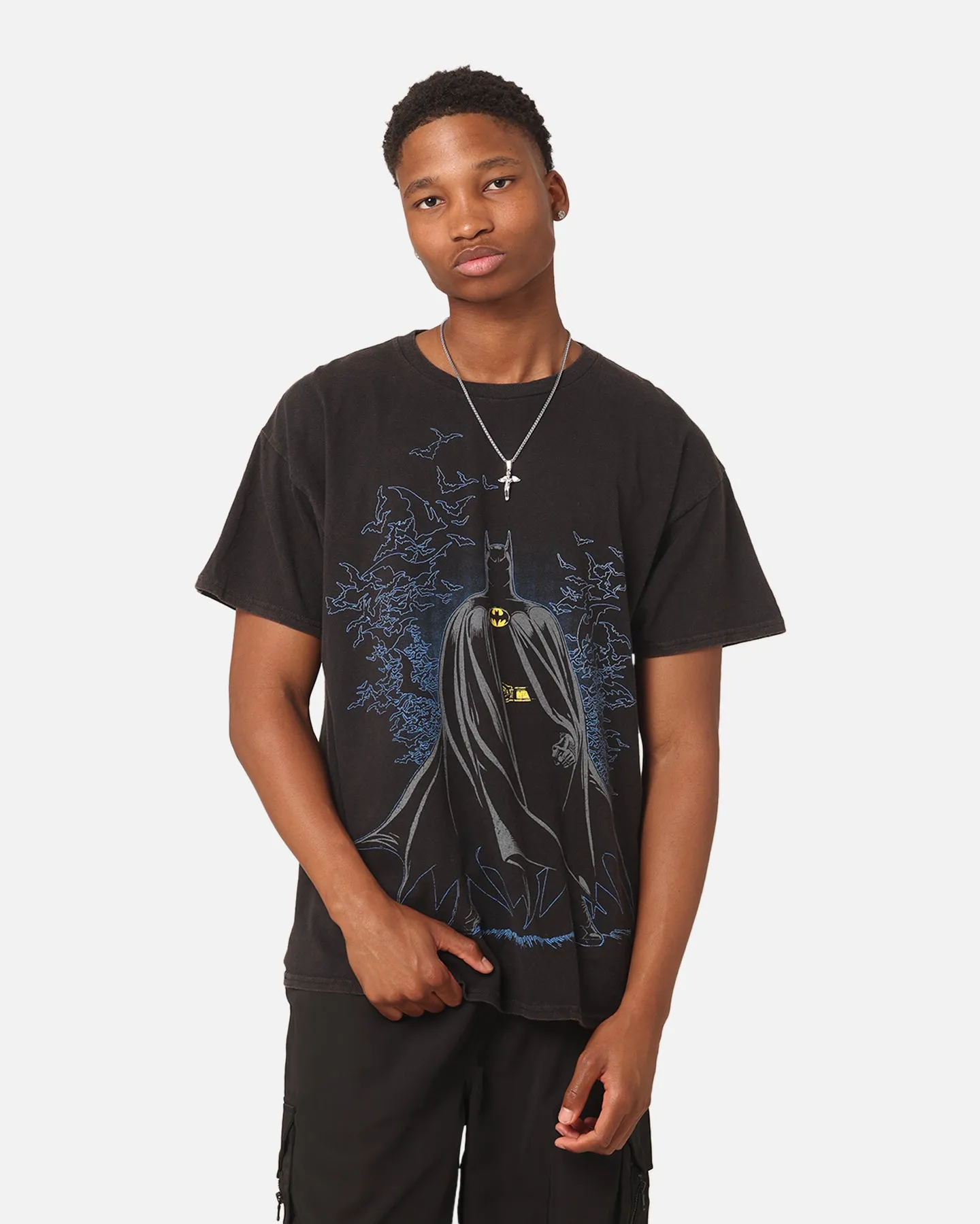 Goat Crew X DC Batman Moonlight Vintage T-Shirt Black Wash Travel convenience Non Fading Material