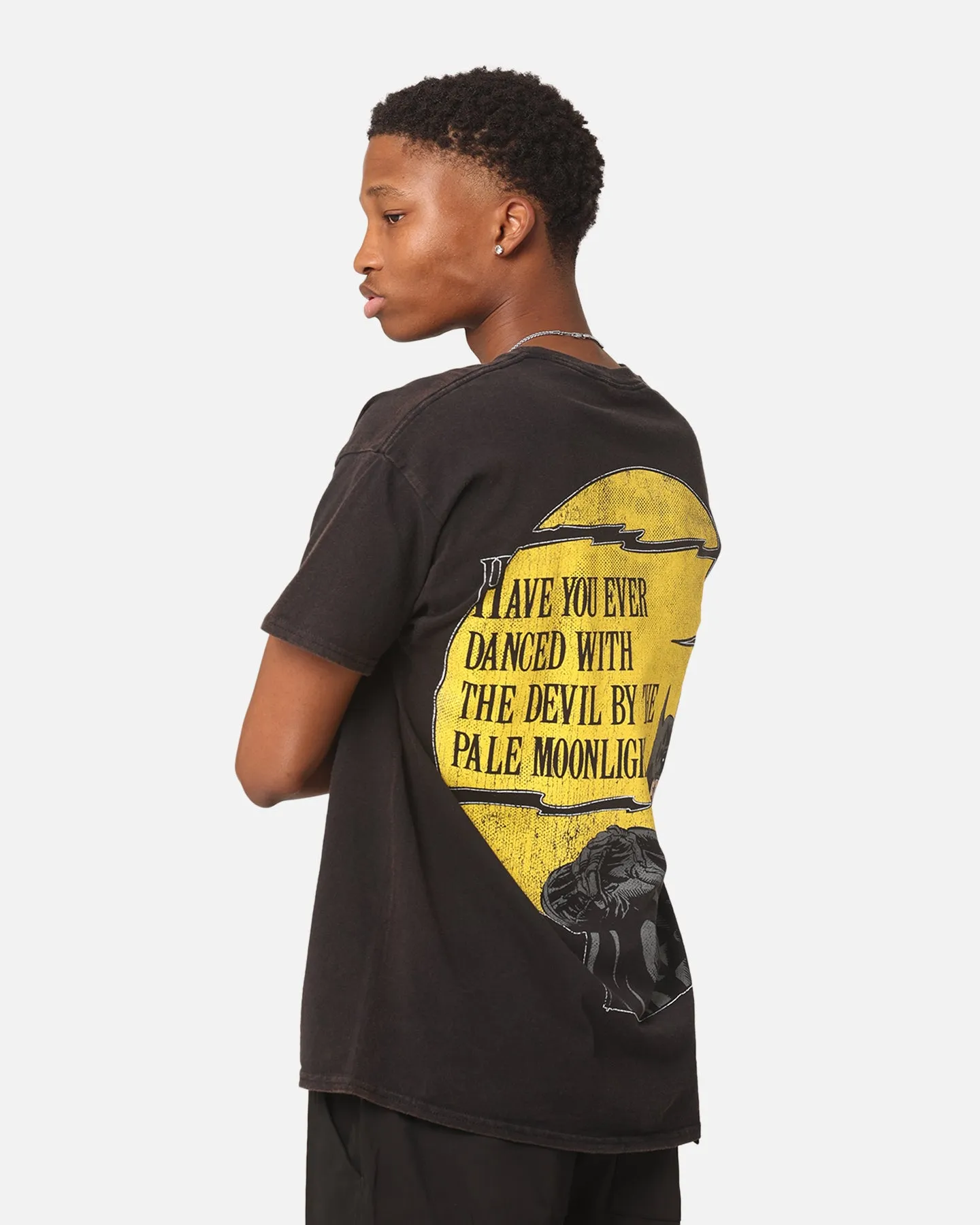 Goat Crew X DC Batman Moonlight Vintage T-Shirt Black Wash Minimal Comfort Style