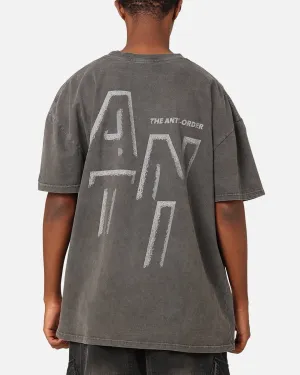 Timeless Wear Garment Washed Texture The Anti Order Duskshade T-Shirt Black Wash