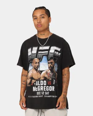 UFC By Goat Crew 194 Card Vintage T-Shirt Black Wash Cool Fit