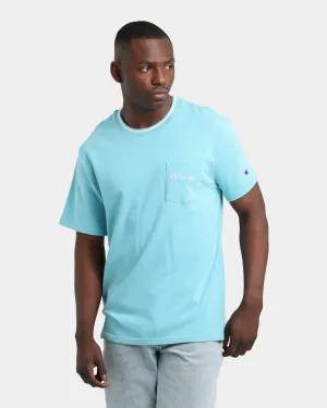 certified Champion HT Tip Chest Pocket T-Shirt Amazing Aqua