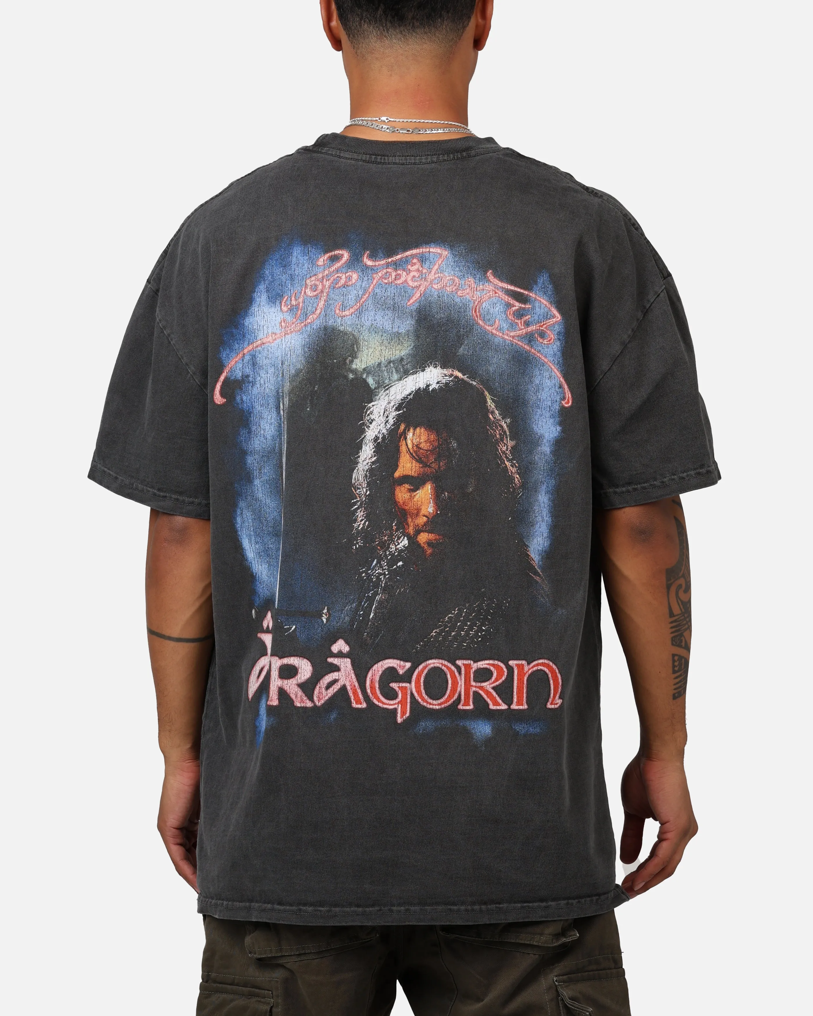 Breathable Style HighThreadCount American Thrift X The Lord Of The Rings Aragorn Heavyweight Vintage T-Shirt Black Wash