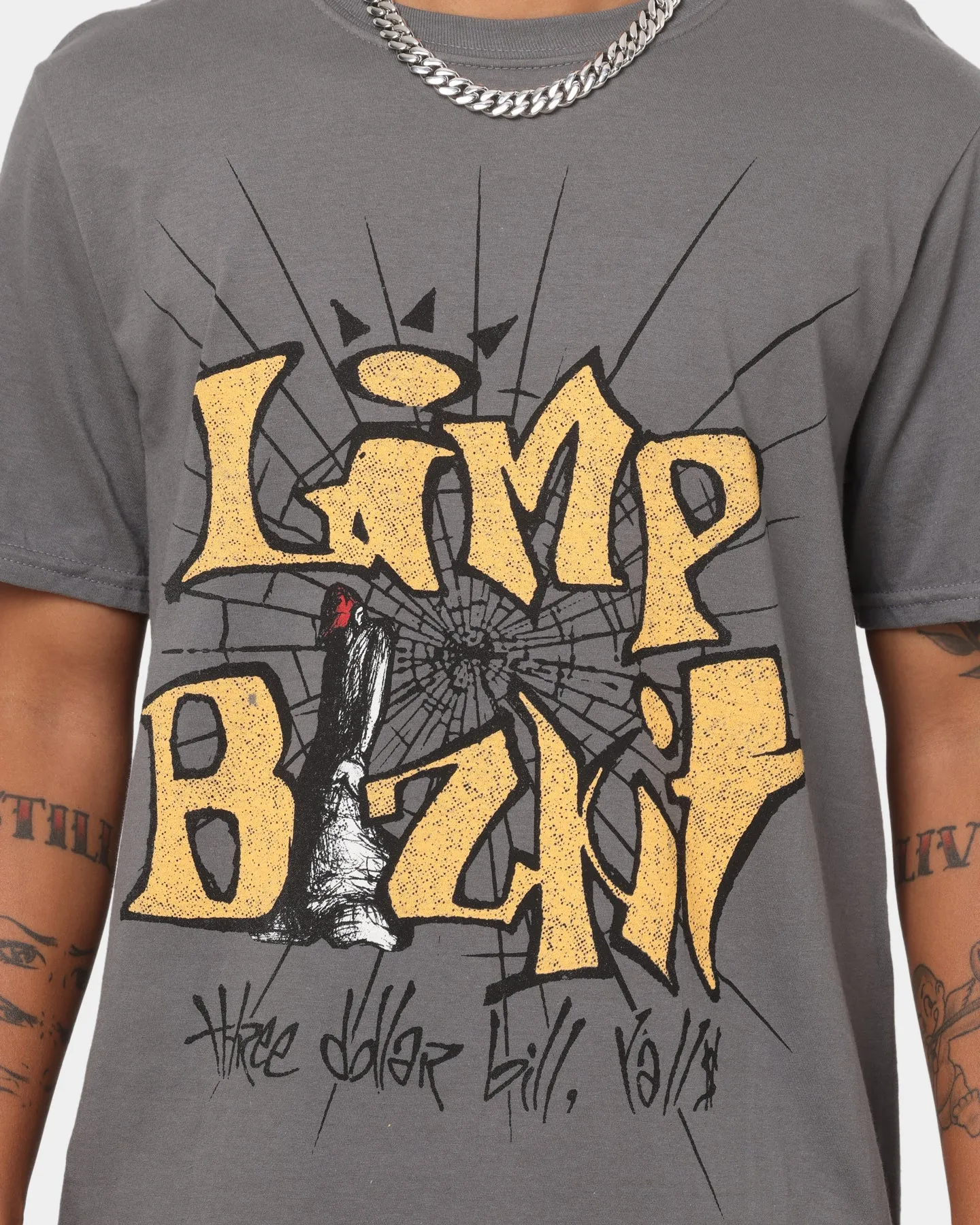 Drip Dry Fabric Limp Bizkit Dollar Bill T-Shirt Grey