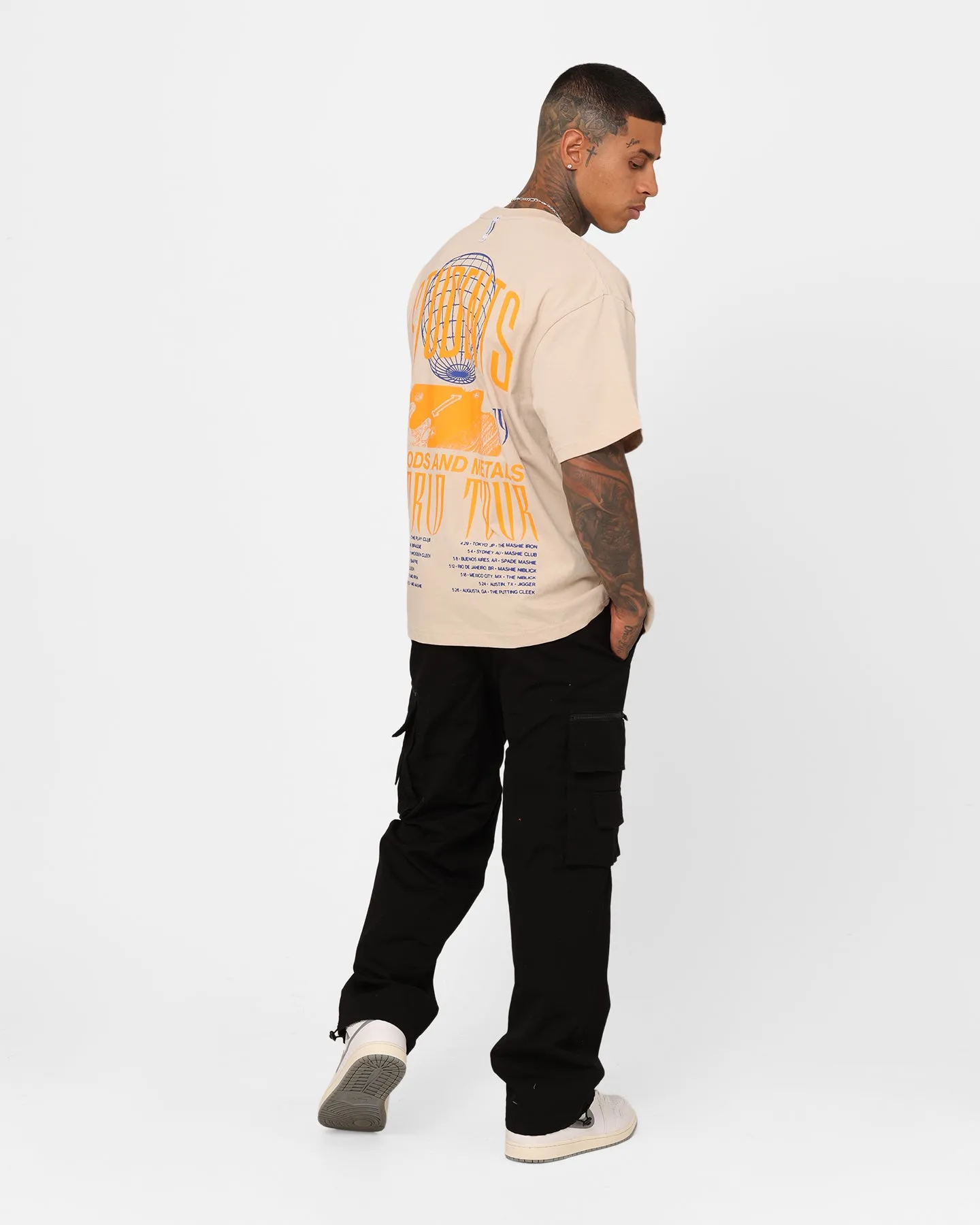 Urban Style Trend Water Based Ink Print Students Golf Woods And Metals T-Shirt Sand