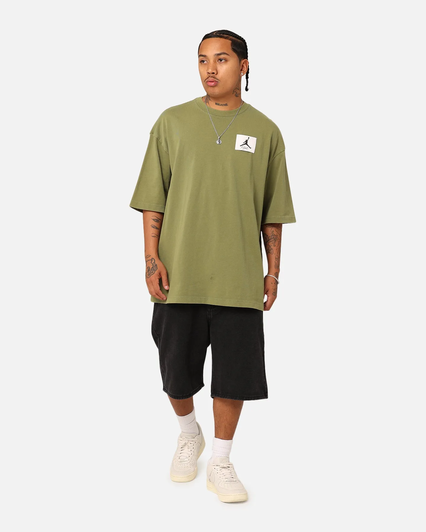 Jordan Flight Essentials Oversized T-Shirt Sky J Light Olive Sustainable