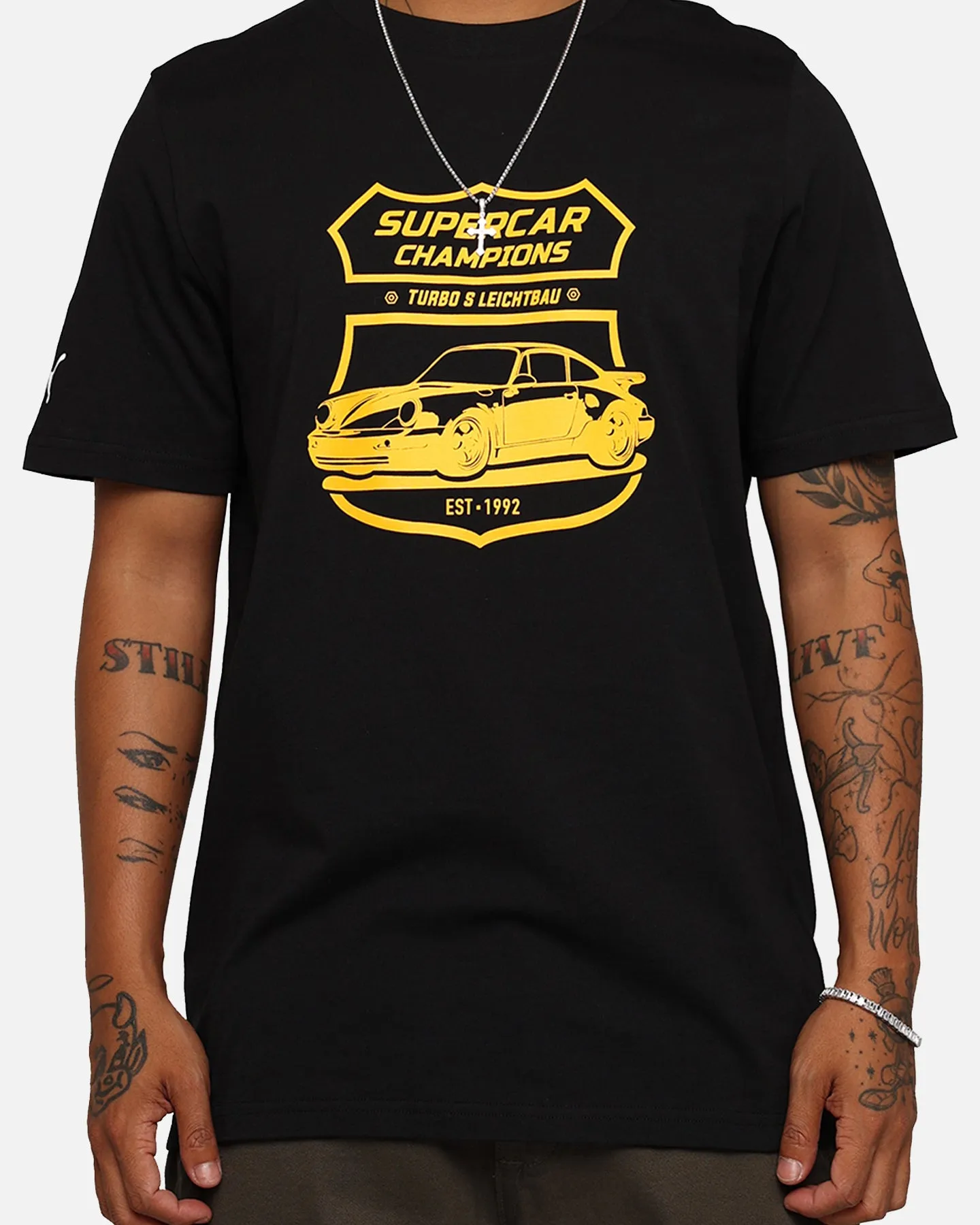 Puma X Porsche Legacy Garage Crew Las Vegas T-Shirt Puma Black Cozy Layers Seamless construction