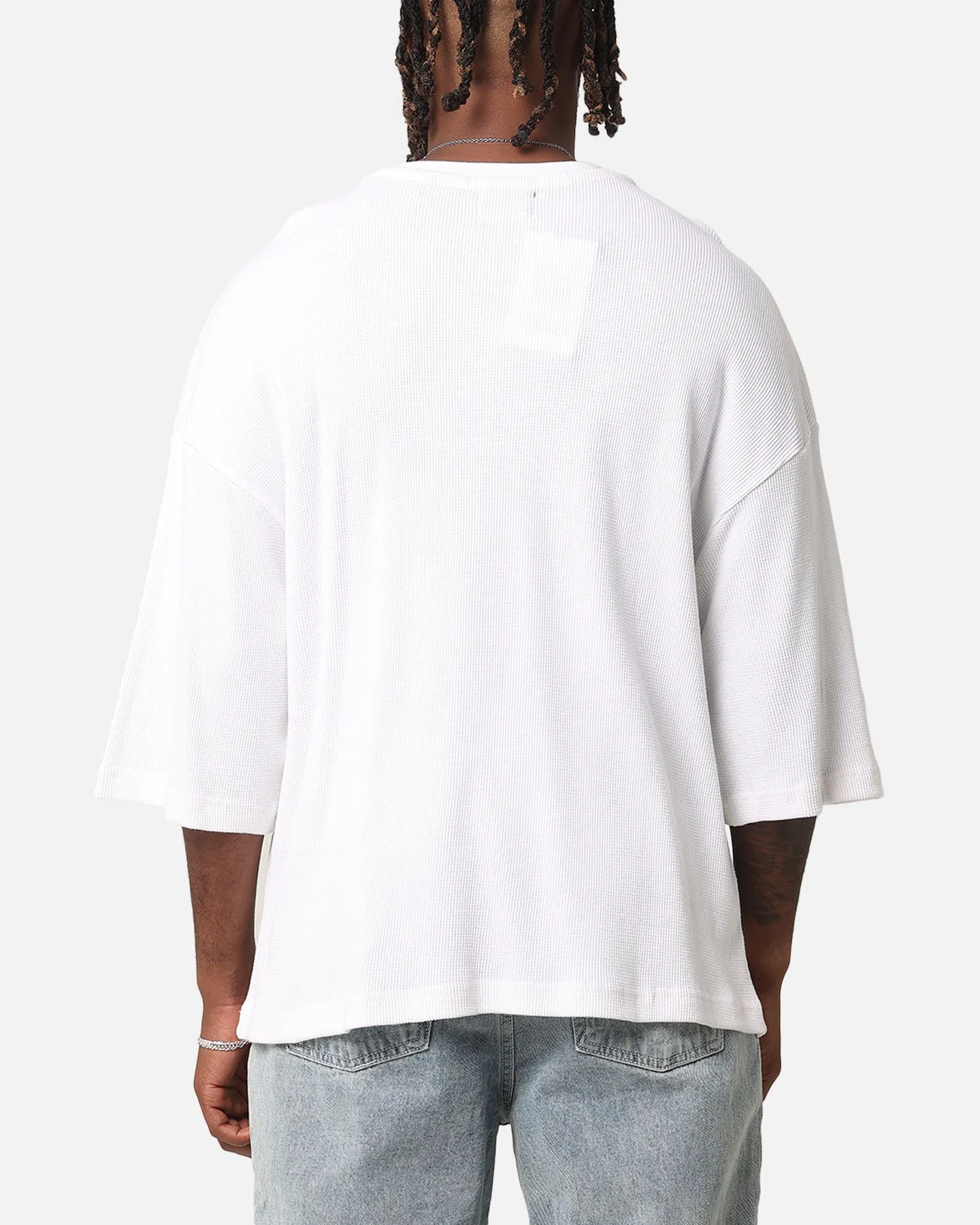 XXIII Waffle Midsleeve T-Shirt White Work efficiency