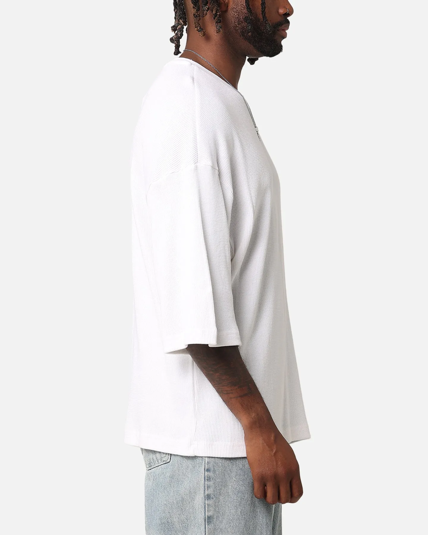 Heat Transfer Printing XXIII Waffle Midsleeve T-Shirt White
