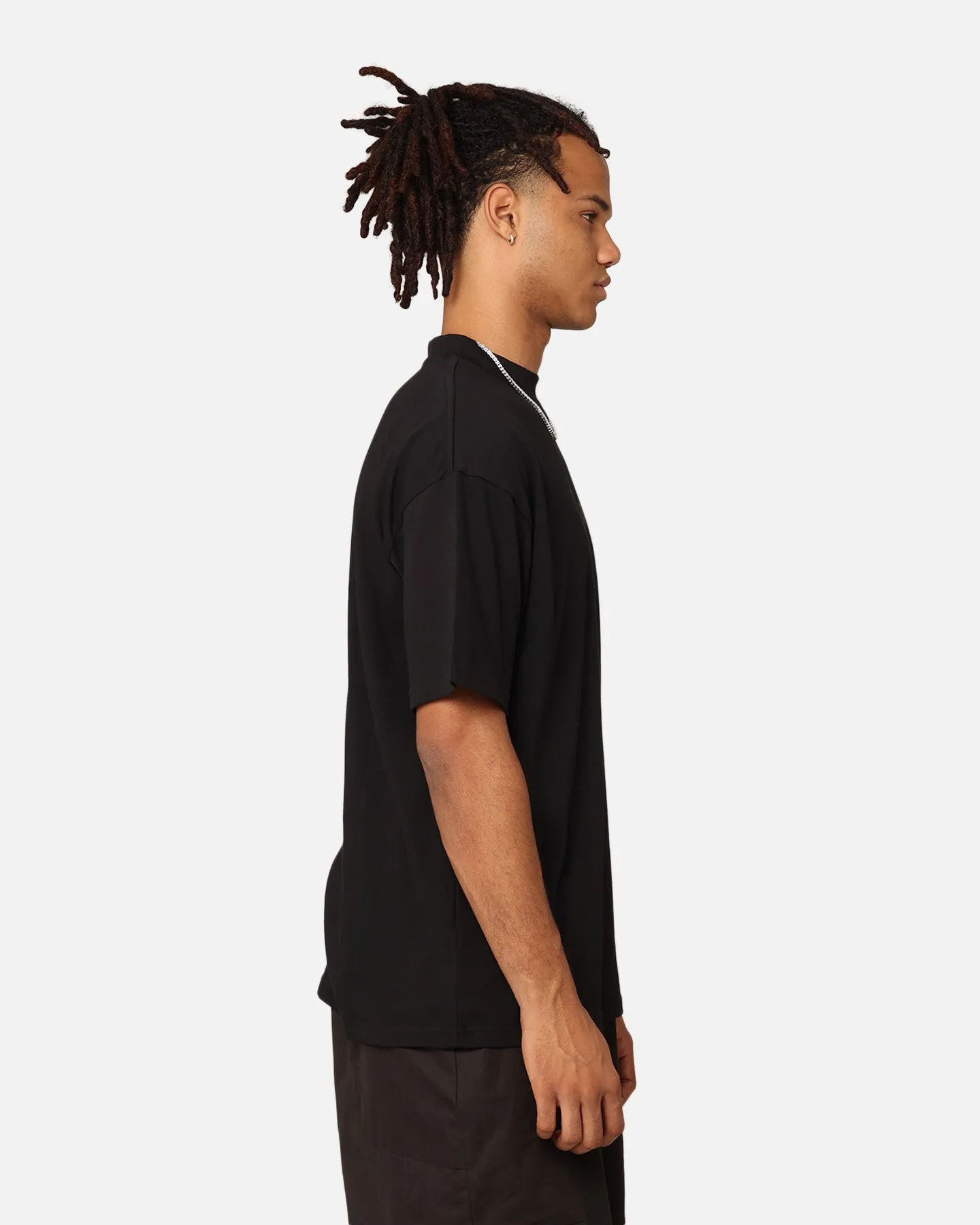 Saint Morta Rebirth Mock Neck T-Shirt Black Geometric Print ZeroDistressFinish