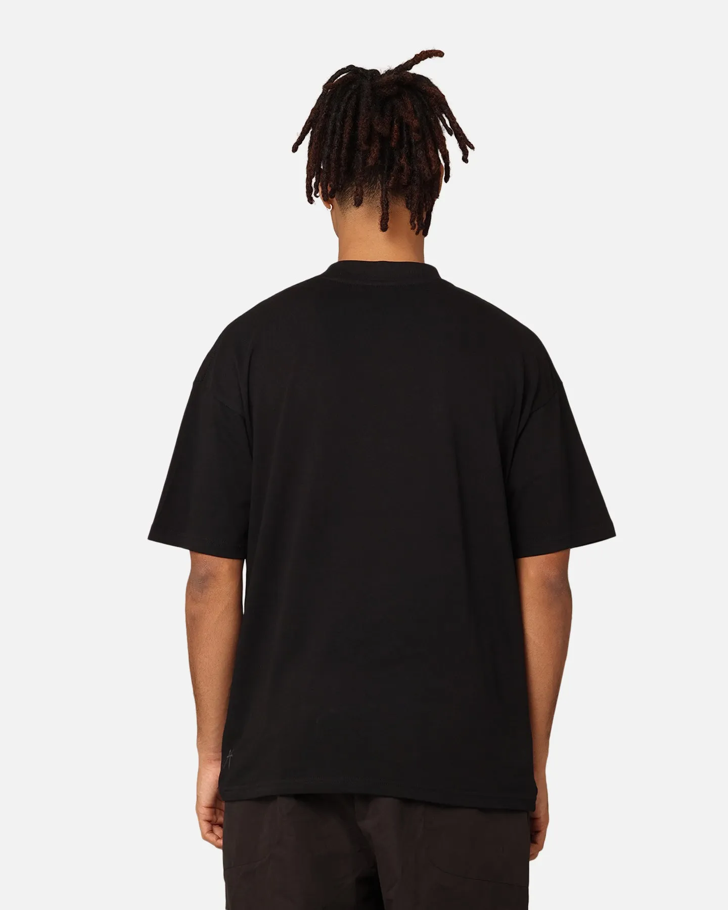 Saint Morta Rebirth Mock Neck T-Shirt Black Sustainable Textile
