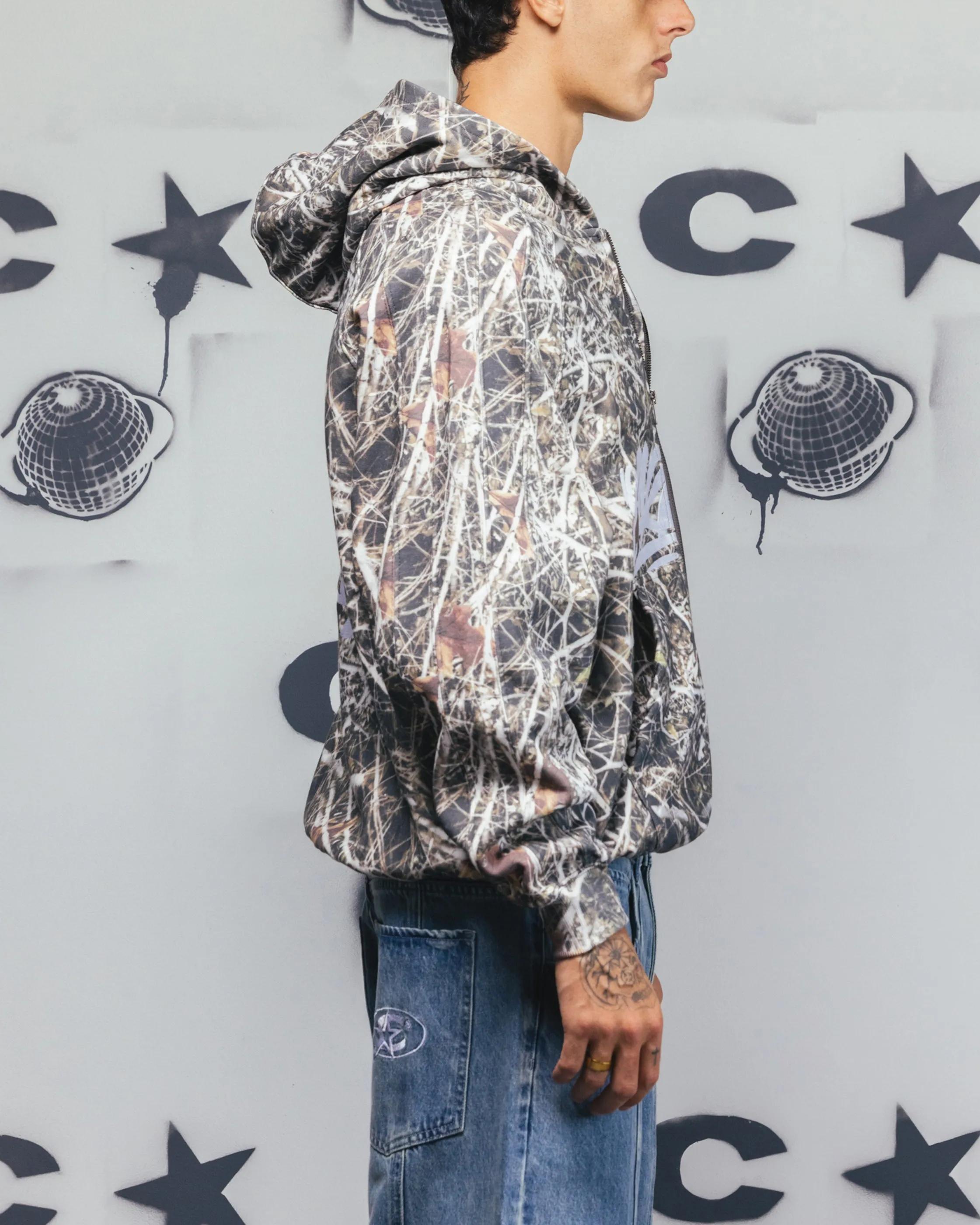 Monogrammable Carre Grit Zip Hoodie Real Tree Camo