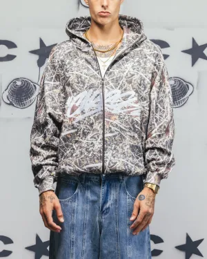 Carre Grit Zip Hoodie Real Tree Camo Retro futuristic Seamless Sleeves