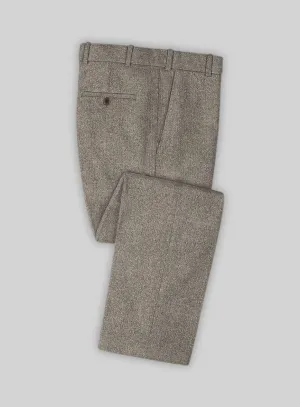 Light Weight Brown Tweed Pants Sleek Work Fit