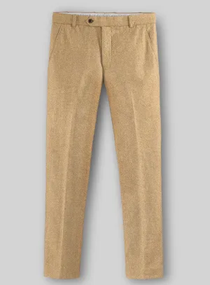 Highlander Sahara Beige Tweed Pants Tailored Shoulder Padding