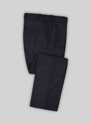 Italian Narciso Check Tweed Pants Workwear Essential Smart Business Style