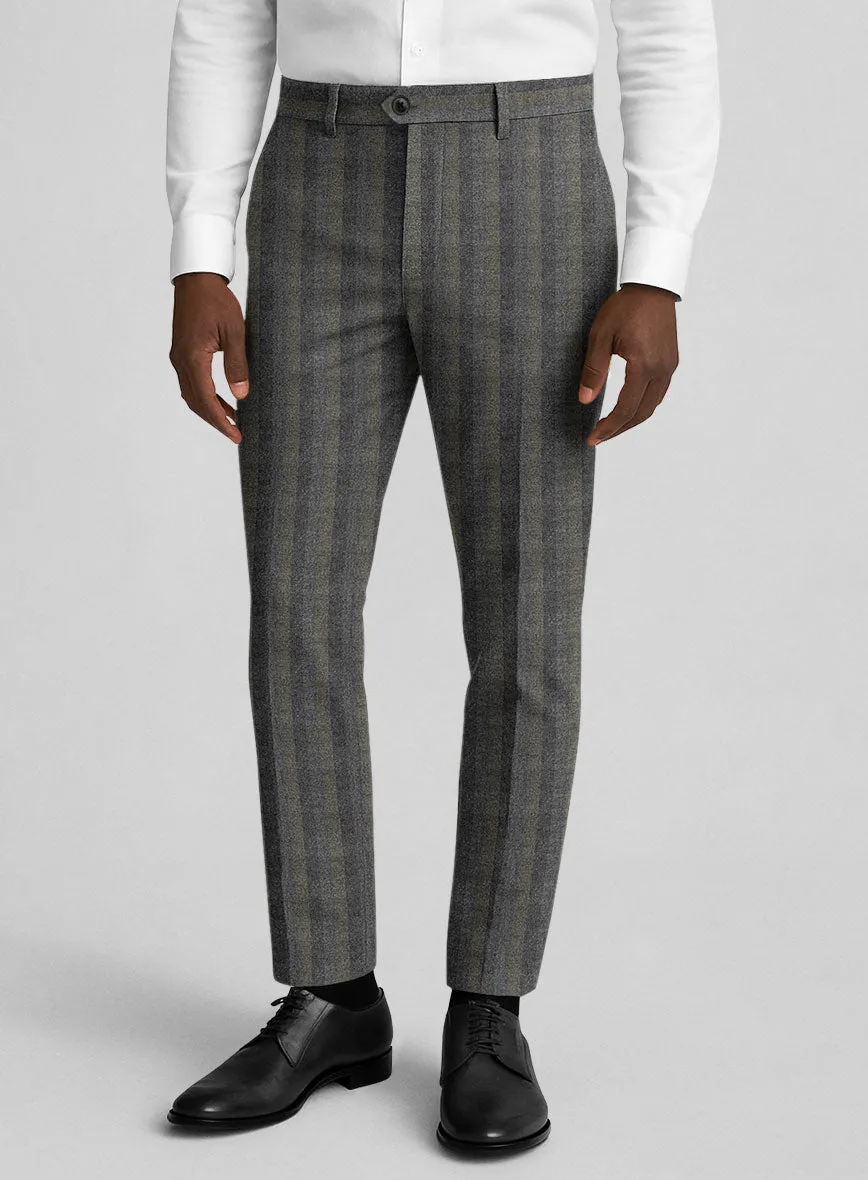 Italian Gravelight Herringbone Tweed Pants Lightweight Weave Innovation