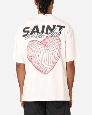 Silk combination Saint Morta Lovers Club T-Shirt Off White