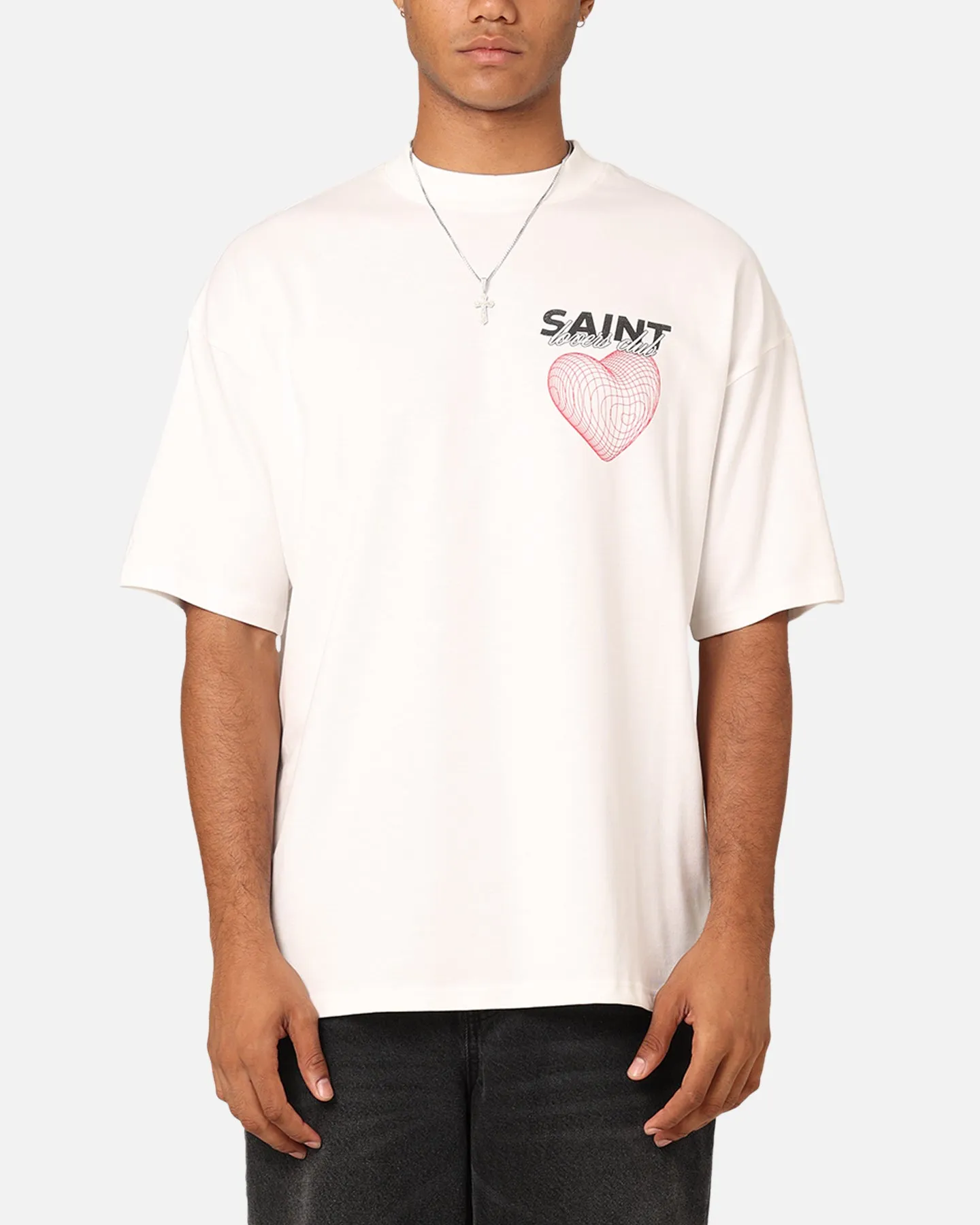 Saint Morta Lovers Club T-Shirt Off White Breathable Essentials Classic Look