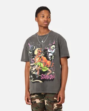 Fashionable Layer Soft Comfort Wear Goat Crew X Scooby-Doo Ruh Roh Heavyweight Vintage T-Shirt Black Wash