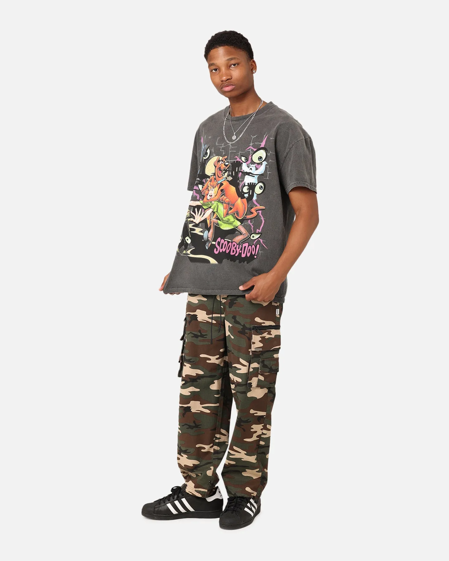 waterproof Goat Crew X Scooby-Doo Ruh Roh Heavyweight Vintage T-Shirt Black Wash