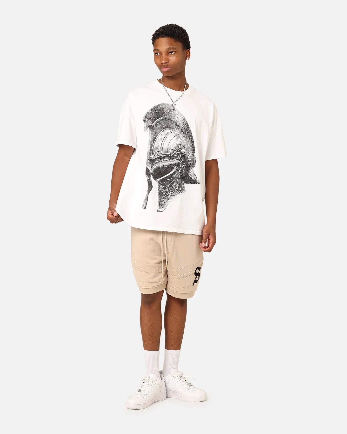Saint Morta Gladiator T-Shirt White Raw Hem Finish