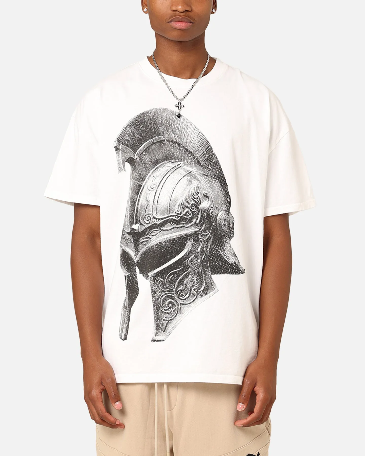 OversizedSilhouette semi-formal style Saint Morta Gladiator T-Shirt White