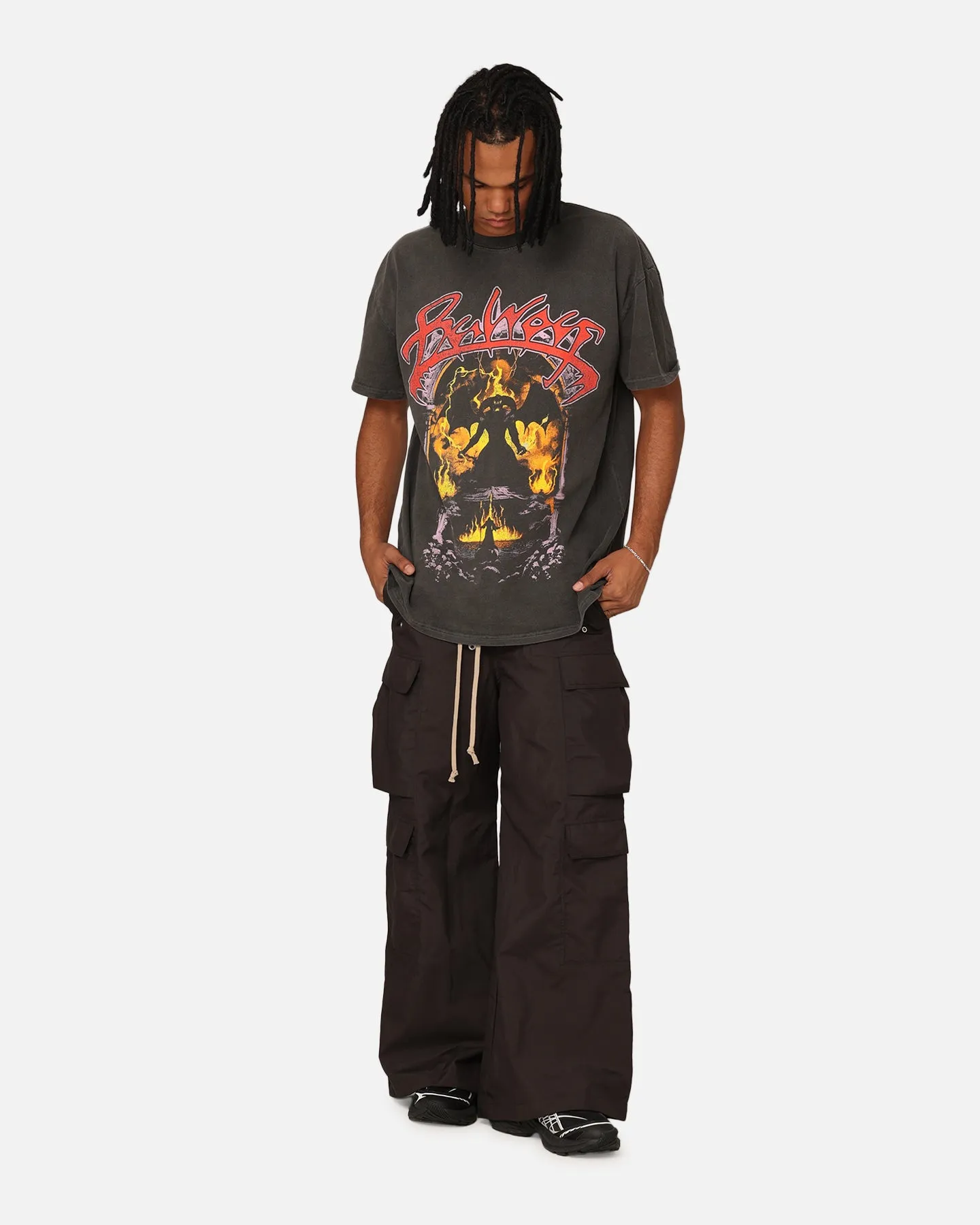 American Thrift X Lord Of The Rings Balrog Heavyweight T-Shirt Black Wash High Density Cotton EcoConscious Processing