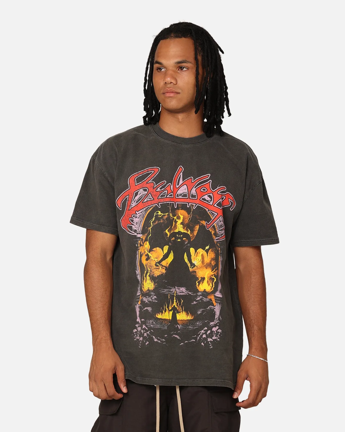 Comfortable texture American Thrift X Lord Of The Rings Balrog Heavyweight T-Shirt Black Wash