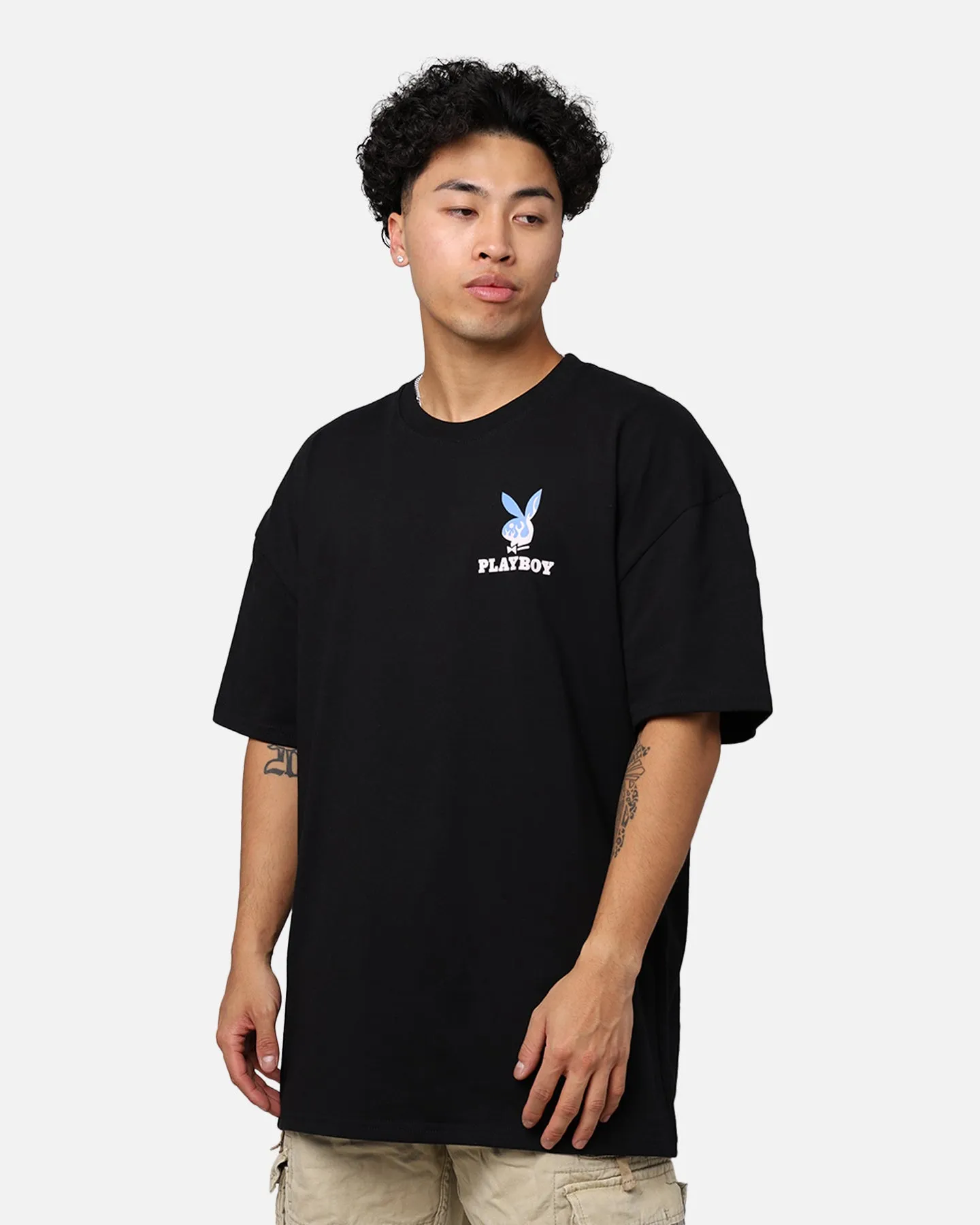 Basic Wardrobe Piece Playboy By Culture Kings Lit Bunny T-Shirt Black