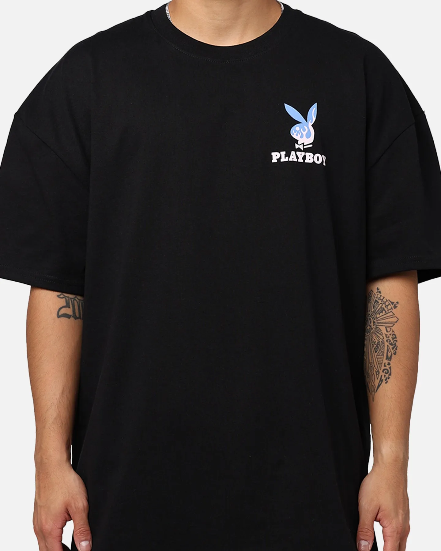 Breathable mesh Playboy By Culture Kings Lit Bunny T-Shirt Black